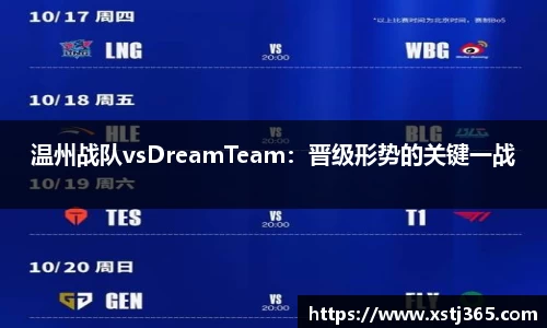 温州战队vsDreamTeam：晋级形势的关键一战